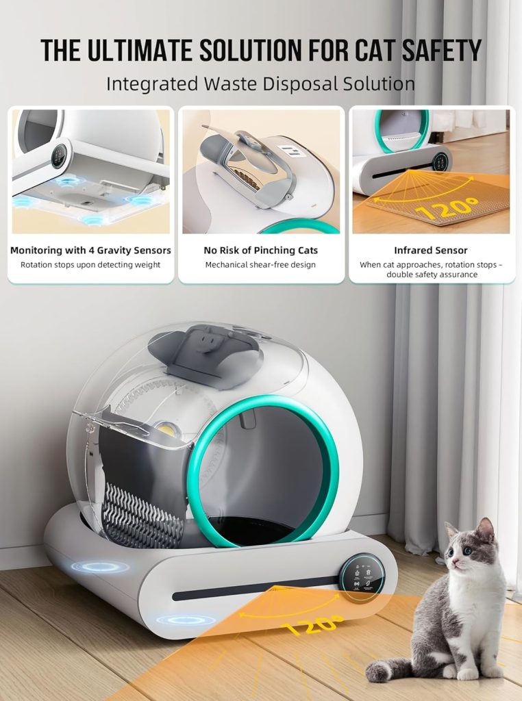 Automatic Cat Litter Box with Mat & Liners