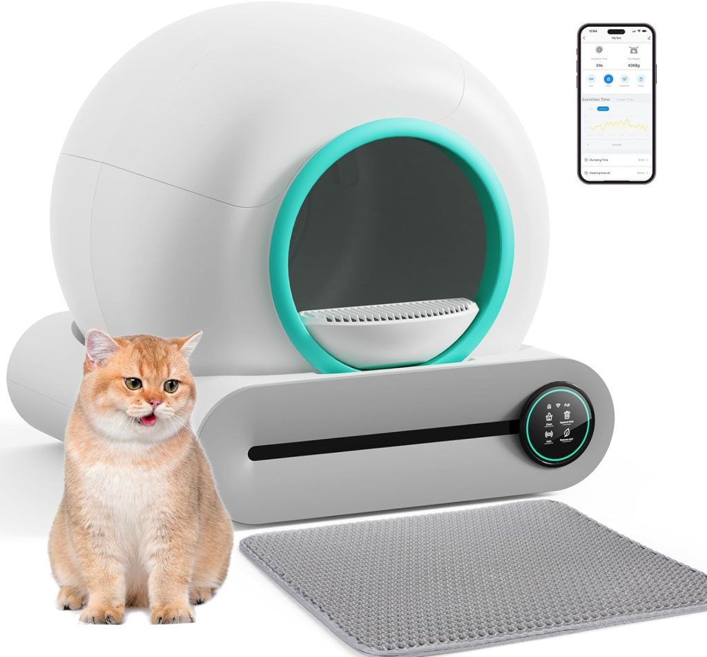 Automatic Cat Litter Box with Mat & Liners